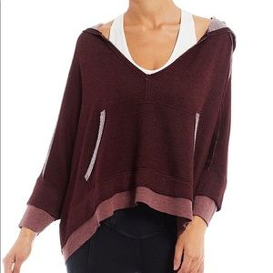 FREE PEOPLE MOVEMENT BURGANDY BONFIRE HOODIE